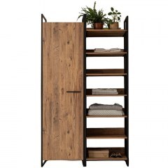 Ντουλάπα Μονόφυλλη Dynamic 863SPH5420 64x52x225cm Pine-Black