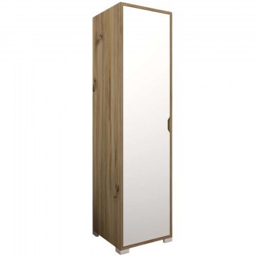 Single-Leaf Wardrobe 350MWD1122 40x45x183cm Light Walnut-White
