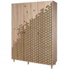 Ντουλάπα Τρίφυλλη Mode 863SPH4208 135x52x192cm Oak