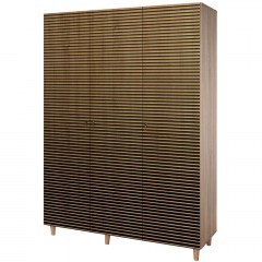 Ντουλάπα Τρίφυλλη Mode 863SPH4212 135x52x192cm Oak-Black