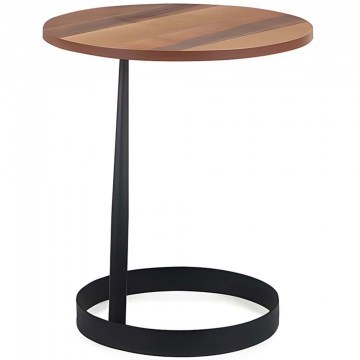 Side Table Callisto 141HWR1135 50x50x58cm Walnut-Black