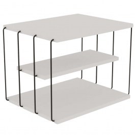 Side Table Lifon 854KLN2814 50x40x33cm White-Black WHITE