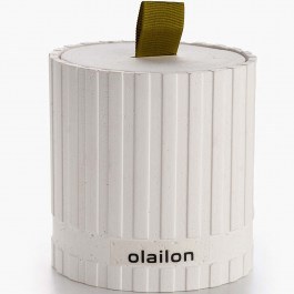 Αρωματικό Κερί Σε Βάζο Sutun 665CST1132 Φ8x8,5cm White-Green Aberto Design WHITE-GREEN