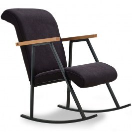 Rocking Chair Yoka 859FTN1701 64x86x96cm Black BLACK