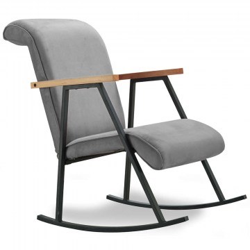 Πολυθρόνα Κουνιστή Yoka 859FTN1704 64x86x96cm Grey