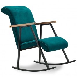 Rocking Chair Yoka 859FTN1705 64x86x96cm Petrol PETROL