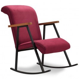Rocking Chair Yoka 859FTN1706 64x86x96cm Maroon Red RED