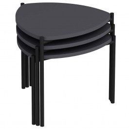 Ζιγκόν Lenny (Σετ 3Τμχ) 506MNR1223 45x45x45/40/35cm Anthracite ANTHRACITE