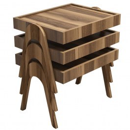 Ζιγκόν Roma (Σετ 3Τμχ) 845HCT2825 53,6x40x64cm Walnut WALNUT