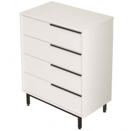 Chest Of Drawers On 956LCS3502 74,8x44,5x95,1cm White-Black WHITE
