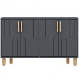 Buffet Vincent 327ODS1285 120x29,6x73,6cm Anthracite-Oak ANTHRACITE