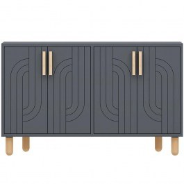 Μπουφές Rodney 327ODS1290 120x29,6x73,6cm Anthracite-Oak ANTHRACITE