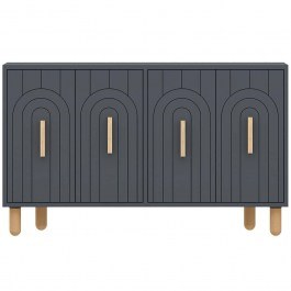Μπουφές Tiger 327ODS1295 120x29,6x73,6cm Anthracite-Oak ANTHRACITE