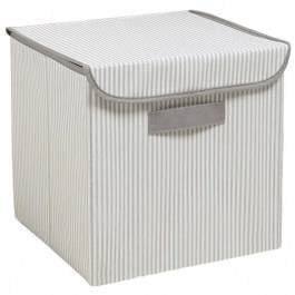 Κουτί Αποθήκευσης 488PRN1204 30x30x30cm Grey-White Aberto Design GREY-WHITE