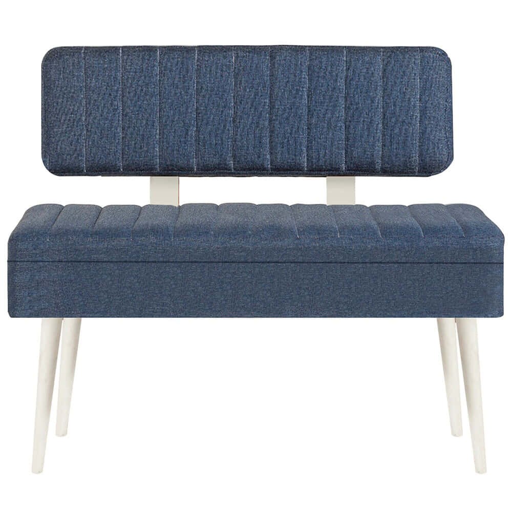 Παγκάκι Vina 869VEL5296 110x40x82,5cm Blue-White