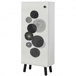 Παπουτσοθήκη Vegas 869VEL8627 50x38x135cm White-Black WHITE-BLACK