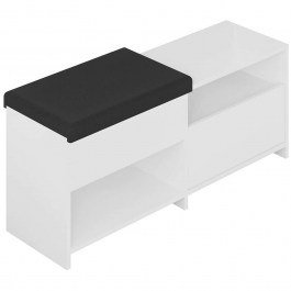 Παπουτσοθήκη - Σκαμπό Filux 855DTE5160 120,3x40,5x51cm White WHITE