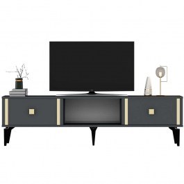 Έπιπλο Τηλεόρασης Doruk 475OLV2931 150x29,6x44,6cm Anthracite-Gold ANTHRACITE-GOLD