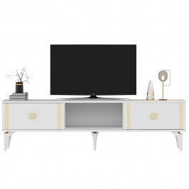 Έπιπλο Τηλεόρασης Doruk 475OLV2933 150x29,6x44,6cm White-Gold WHITE-GOLD