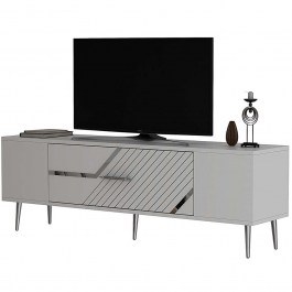 Έπιπλο Τηλεόρασης Dekolp 475OLV3058 150x29,6x48,2cm White-Silver WHITE-SILVER