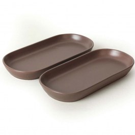 Πιατέλα Σερβιρίσματος (Σετ 2Τμχ) 275KRM1887 26cm Taupe Hermia TAUPE