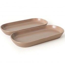 Serving Platter (Set 2Pcs) 275KRM1888 26cm Beige Hermia BEIGE