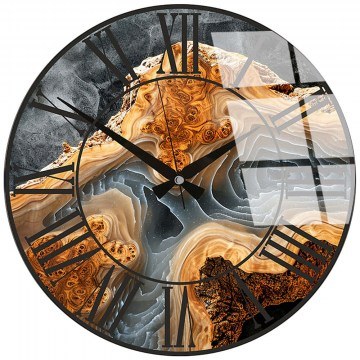 Glass Wall Clock 884ASF1105 D40cm Multi Wallity