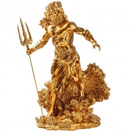Decorative Statuette Poseidon 565TNL1340 30x20x43cm Gold Aberto Design GOLD