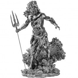 Decorative Statuette Poseidon 565TNL1342 30x20x43cm Silver Aberto Design SILVER