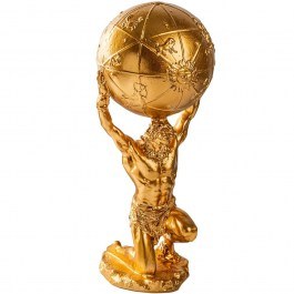 Decorative Statuette Atlas 565TNL1356 13x13x31cm Gold Aberto Design GOLD