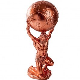 Decorative Statuette Atlas 565TNL1357 13x13x31cm Copper Aberto Design COPPER