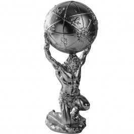 Decorative Statuette Atlas 565TNL1358 13x13x31cm Silver Aberto Design SILVER