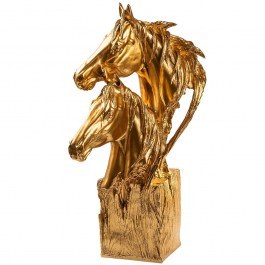 Διακοσμητικά Άλογα 565TNL1372 30x30x61cm Gold Aberto Design GOLD