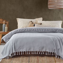 Blanket Sidney 372VDN1229 Light Grey L'Εssentiel Maison GREY