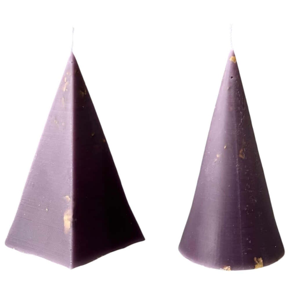 Κεριά Σόγιας Glamour (Σετ 2Τμχ) 447FLD1159 6x12x6cm Purple Aberto Design