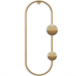 Wall Hanger 2 Seats Cricket 494PYT1144 17x7x41cm Gold Wallity GOLD