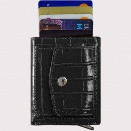 Πορτοφόλι Γυναικείο Malta Croco 456ZYM2264 7x2x9cm Black Garbalia BLACK