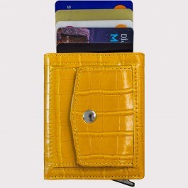 Πορτοφόλι Γυναικείο Malta Croco 456ZYM2267 7x2x9cm Mustard Garbalia MUSTARD
