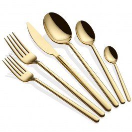 Μαχαιροπίρουνα Allegra (Σετ 36Τμχ) 645DRM1203 Gold Hermia GOLD