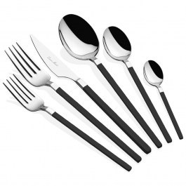 Cutlery Carre (Set 36Pcs) 645DRM1228 Silver-Black Hermia SILVER-BLACK