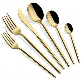 Μαχαιροπίρουνα Almeria (Σετ 36Τμχ) 645DRM1215 Gold Hermia GOLD