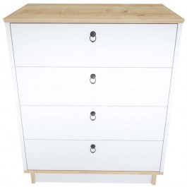 Chest Of Drawers Sahra 875ZNA4563 72x42x83,1cm White-Oak WHITE-OAK