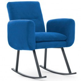 Rocking Chair Kono 859FTN1745 52x86x99cm Blue BLUE