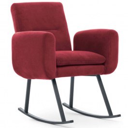 Rocking Chair Kono 859FTN1748 52x86x99cm Maroon Red RED