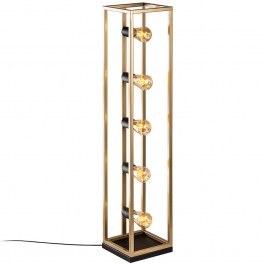 Φωτιστικό Δαπέδου Kafes 521SHN1543 21x21x102cm 5xE27 40W Gold Opviq GOLD