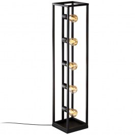 Φωτιστικό Δαπέδου Kafes 521SHN2262 21x21x102cm 5xE27 40W Black Opviq BLACK