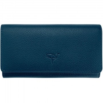 Women's Leather Wallet Angel 456ZYM1587 20x2x10,5cm Petrol Garbalia