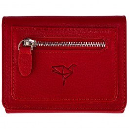 Women's Leather Wallet Moon 456ZYM1333 11x2x8,5cm Red Garbalia RED