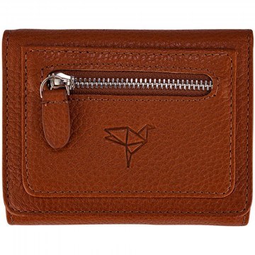 Women's Leather Wallet Moon 456ZYM1336 11x2x8,5cm Tan Garbalia