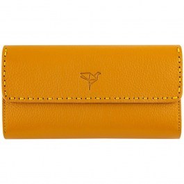 Women's Leather Wallet Paris 456ZYM1372 19x3x10cm Mustard Garbalia MUSTARD